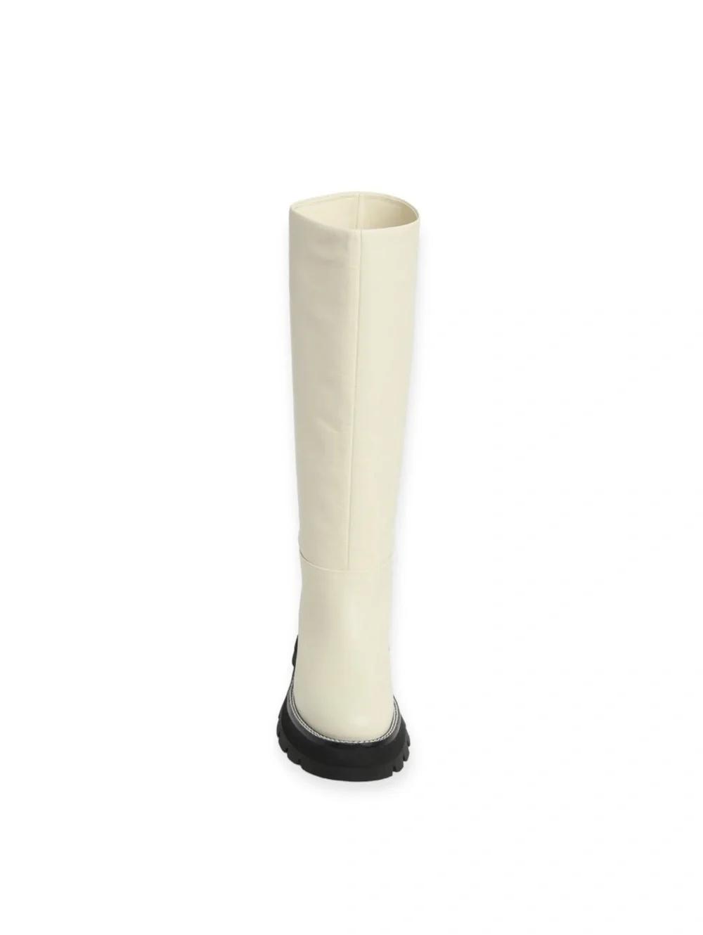 NEW 3.1 Phillip Lim Kate Lug Sole Knee High Boots in Bone/Black, Size 38.5